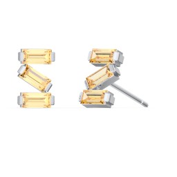 Baguette Scatter Stud Earrings in 925 Sterling Silver with Citrine