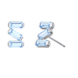 Baguette Scatter Stud Earrings in 925 Sterling Silver with Blue Topaz