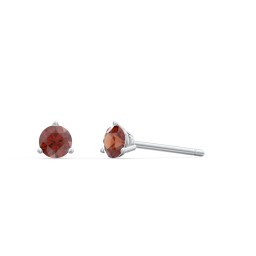 Classic 3 Prong Birthstone Stud Earrings in 925 Sterling Silver