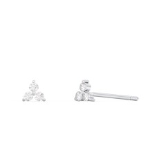 Mini Cluster Stud Earrings – Sterling Silver with Fancy Yellow Premium Zirconia