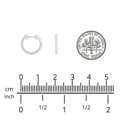 Medium Lab Diamond Huggie Hoop Earrings