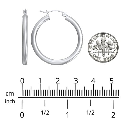 Large Tube Hoop Earrings