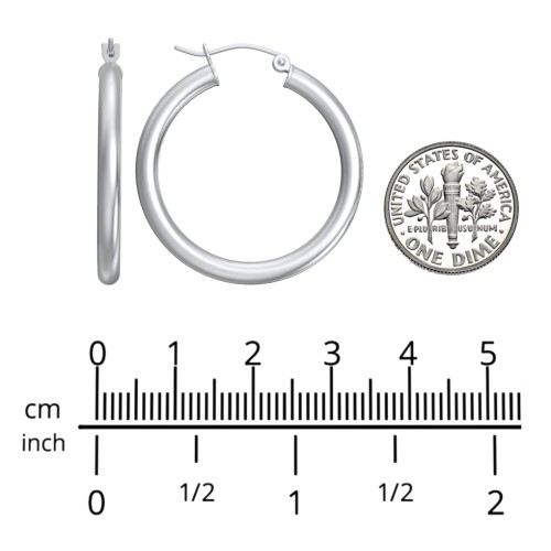 Large Tube Hoop Earrings – Sterling Silver