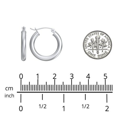 Medium Tube Hoop Earrings – Sterling Silver