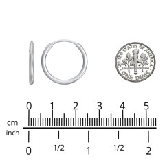 Medium Sterling Silver Endless Hoop Earrings