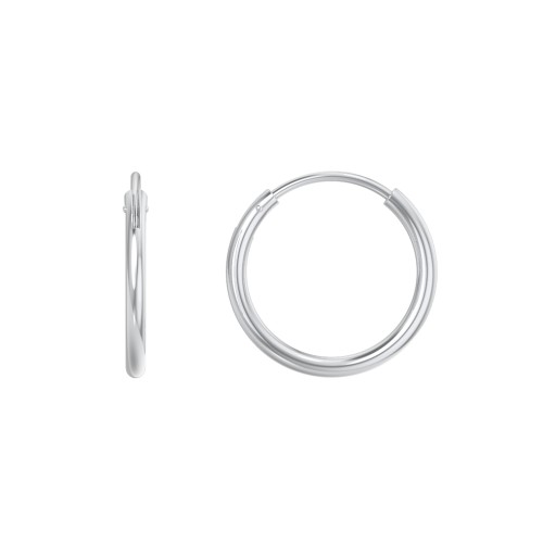 Medium Sterling Silver Endless Hoop Earrings – Sterling Silver