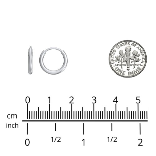 Small Sterling Silver Endless Hoop Earrings – Sterling Silver
