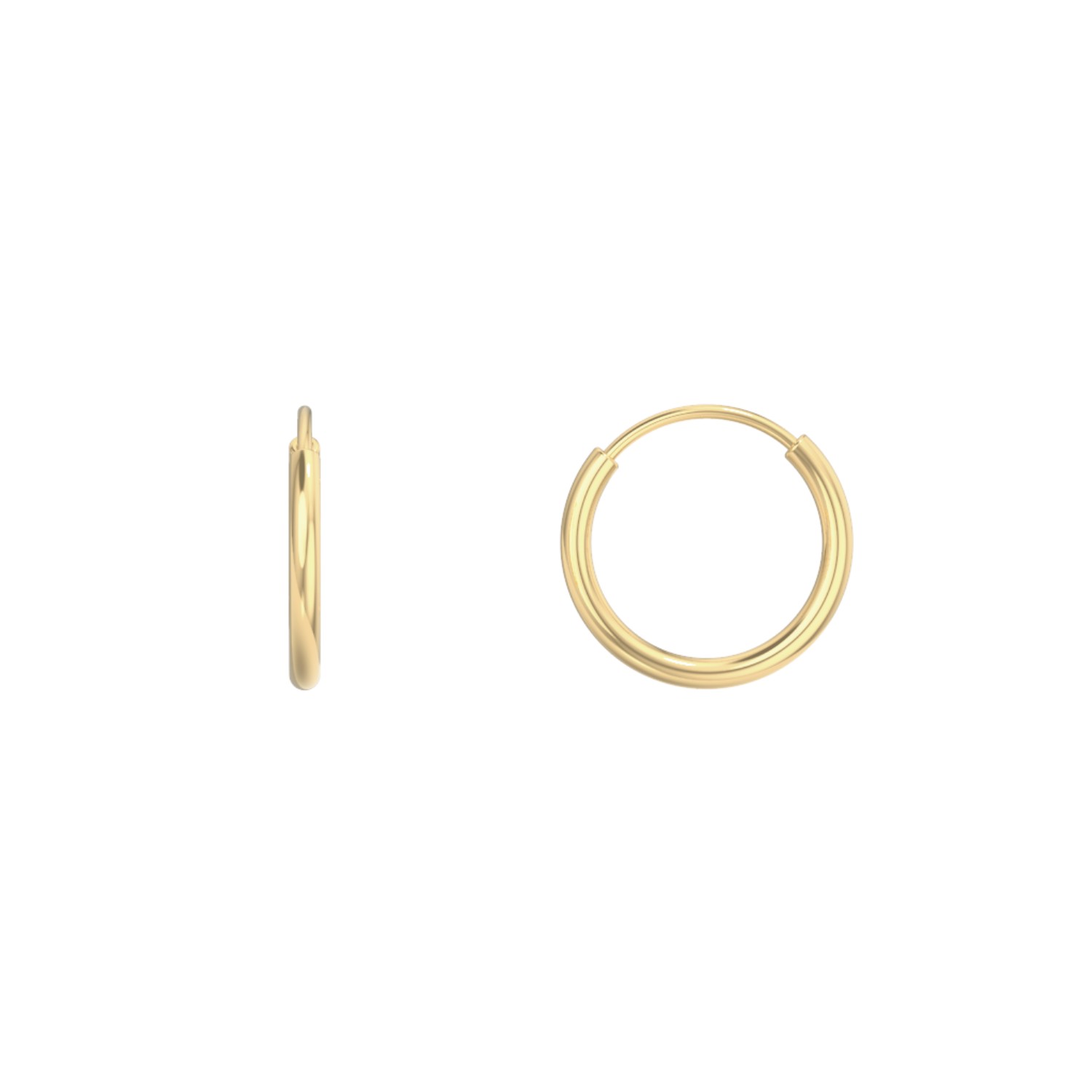 Small Gold Endless Hoop Earrings