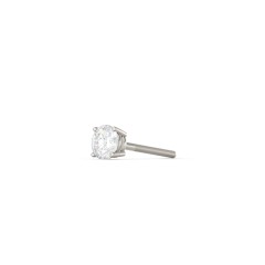 4 Prong Classic Diamond Single Stud - 0.15 ct. tw. – 14K White Gold with Lab Diamond