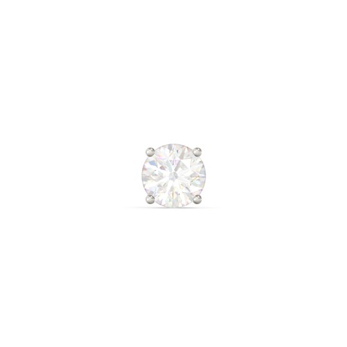 4 Prong Classic Diamond Single Stud - 0.5 ct. tw. – 14K White Gold with Lab Diamond