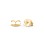 Pavé Open Hoop Studs with Hidden Pearls – 18K Gold Plated Silver