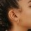 Pavé Open Hoop Studs with Hidden Pearls – 18K Gold Plated Silver