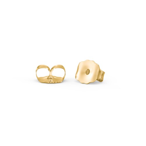 Pavé Open Hoop Studs with Hidden Pearls – 18K Gold Plated Silver