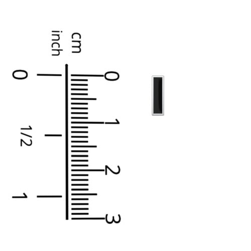 Petite Enameled Bar Stud Earrings - Black