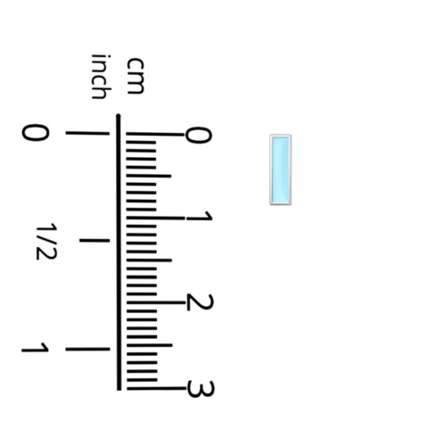 Petite Enameled Bar Stud Earrings - Light Blue – 18K Gold Plated Silver