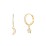 Pavé Star and Moon Huggie Earrings – 18K Gold Plated Silver