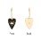 Evil Eye Heart Charm Huggie Earrings with Enamel and Accent – 18K Gold Plated Silver