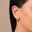 Evil Eye Heart Charm Huggie Earrings with Enamel and Accent – 18K Gold Plated Silver
