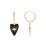 Evil Eye Heart Charm Huggie Earrings with Enamel and Accent – 18K Gold Plated Silver
