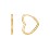 Heart-Shaped Hoop Earrings – 14K Gold Plated Silver