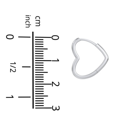 Heart-Shaped Hoop Earrings – 14K Gold Plated Silver