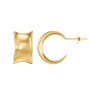 Organic Flared Open Hoop Studs