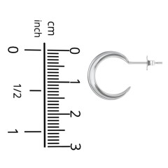 Organic Flared Open Hoop Studs