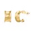 Organic Flared Open Hoop Studs – 14K Gold Plated Silver