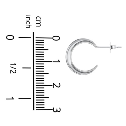 Organic Flared Open Hoop Studs – 14K Gold Plated Silver