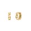 Tiny Prism Textured Huggie Earrings – 14K Gold Plated Silver