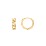 Tiny Prism Textured Huggie Earrings – 14K Gold Plated Silver