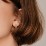 Bold Bubble Pattern Open Hoop Studs – 14K Gold Plated Silver