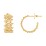 Bold Bubble Pattern Open Hoop Studs – 14K Gold Plated Silver