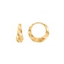 Tiny Twisted Textured Huggie Earrings