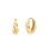 Tiny Twisted Textured Huggie Earrings – 14K Gold Plated Silver