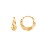 Tiny Twisted Textured Huggie Earrings – 14K Gold Plated Silver