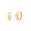 Tiny Floral Huggie Earrings with Accent Stones – 18K Gold Plated Silver