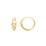 Tiny Floral Huggie Earrings with Accent Stones – 18K Gold Plated Silver