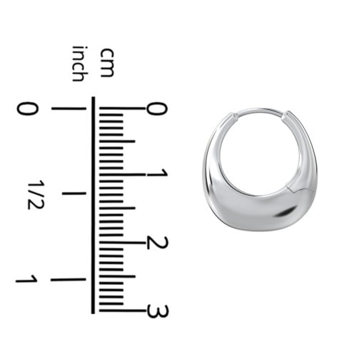 Tapered Dome Huggie Earrings