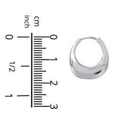 Tapered Dome Huggie Earrings