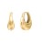 Tapered Dome Huggie Earrings – 14K Gold Plated Silver