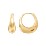 Tapered Dome Huggie Earrings – 14K Gold Plated Silver