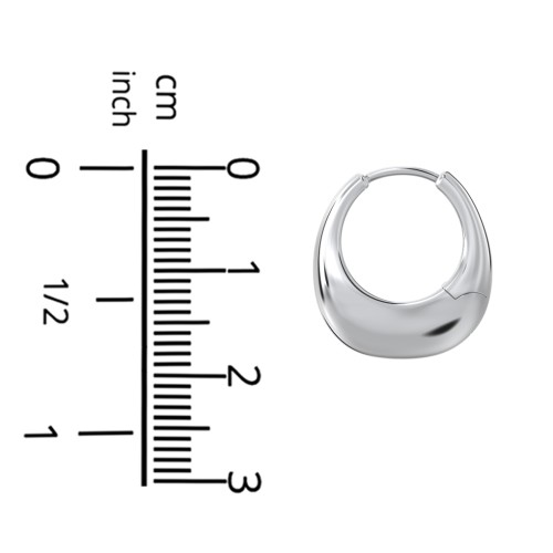Tapered Dome Huggie Earrings – 14K Gold Plated Silver