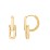 Drop Link Huggie Earrings – 14K Gold Plated Silver
