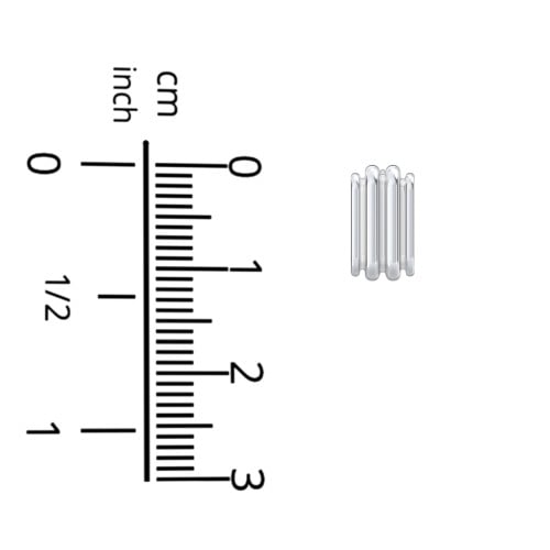 Grooved Rectangular Huggie Earrings