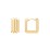 Grooved Rectangular Huggie Earrings – 14K Gold Plated Silver