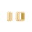 Grooved Rectangular Huggie Earrings – 14K Gold Plated Silver