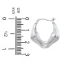 Chunky Organic Leaf Hoop Earrings