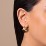 Chunky Organic Leaf Hoop Earrings – 14K Gold Plated Silver