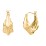 Chunky Organic Leaf Hoop Earrings – 14K Gold Plated Silver